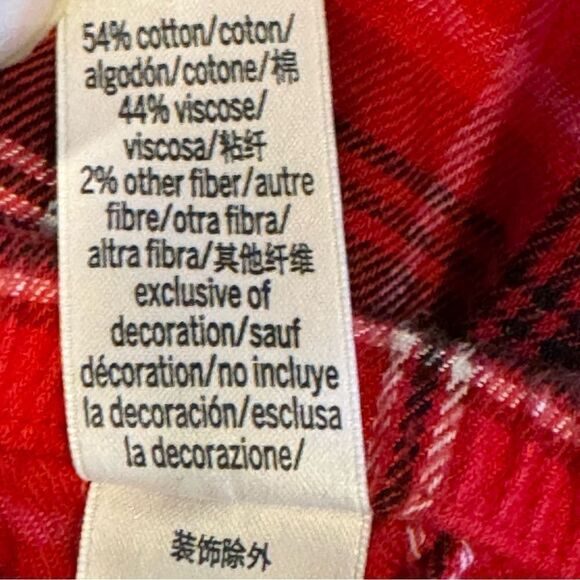 Victoria’s Secret Red Plaid Flannel Pajama Set Size Large - Picture 12 of 13